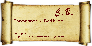 Constantin Beáta névjegykártya