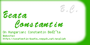 beata constantin business card